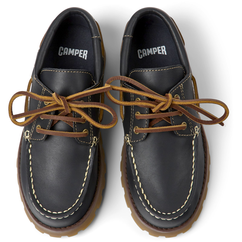 CAMPER Compas - Chaussures Casual Chic Pour Filles - Bleu, Taille 34, Cuir Lisse