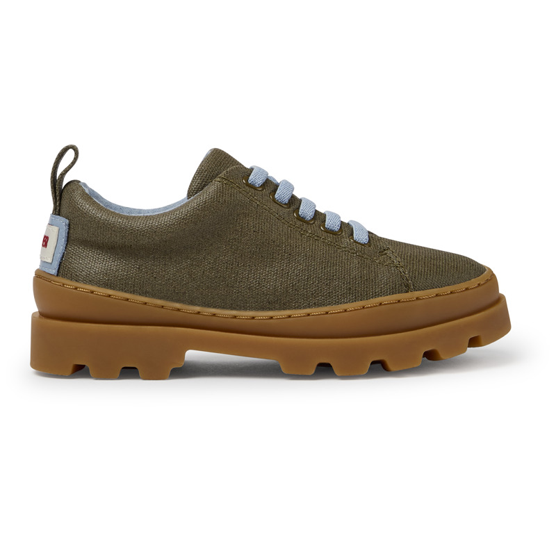 CAMPER Brutus - Chaussures Casual Chic Pour Filles - Vert, Taille 35, Tissu En Coton/Cuir Lisse