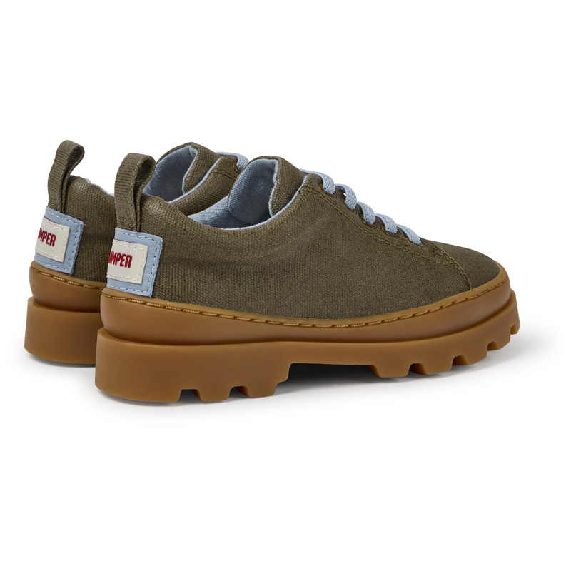 CAMPER Brutus - Chaussures Casual Chic Pour Filles - Vert, Taille 38, Tissu En Coton/Cuir Lisse