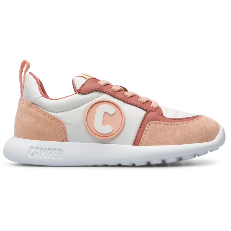 CAMPER Driftie - Zapatillas para Niñas - Blanco,Rosa,Rojo, talla 26, Textil/Piel Vuelta