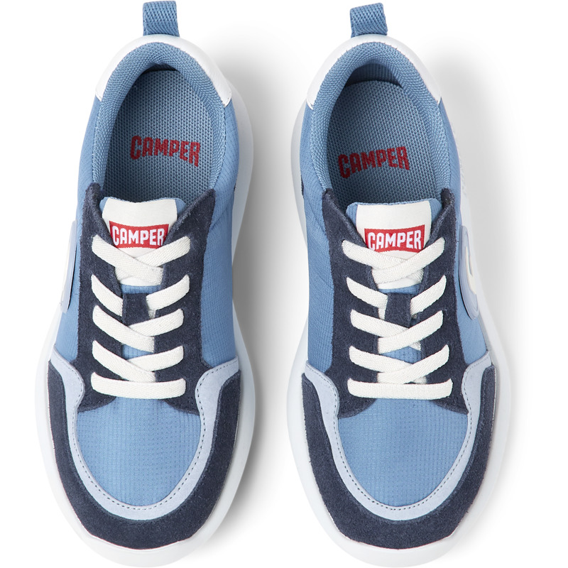 CAMPER Driftie - Sneaker Per Bimbe - Blu,Bianco, Taglia 37, Tessuto In Cotone