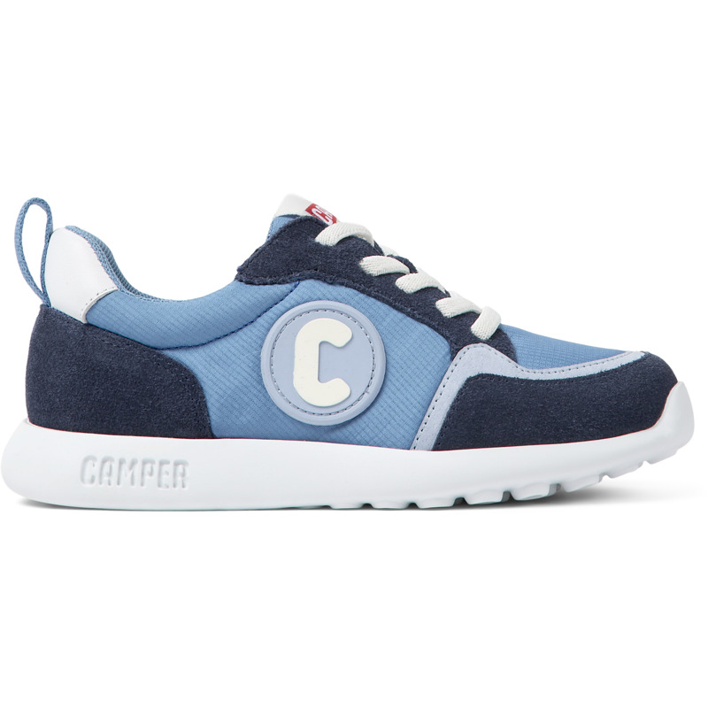 CAMPER Driftie - Sneaker Per Bimbe - Blu,Bianco, Taglia 28, Tessuto In Cotone