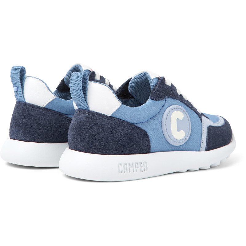 CAMPER Driftie - Sneaker Per Bimbe - Blu,Bianco, Taglia 35, Tessuto In Cotone