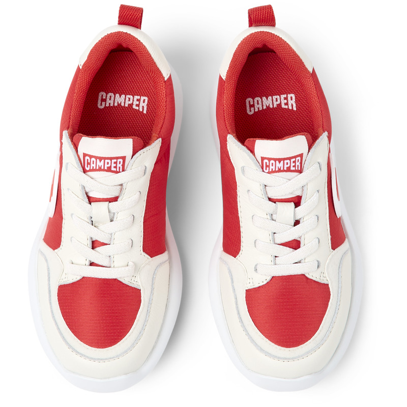 CAMPER Driftie - Sneaker Für Mädchen - Rot,Weiß,Beige, Größe 35, Textile/Glattleder