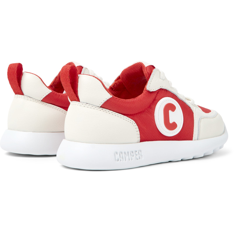 Camper Driftie - Sneakers For Unisex - Red, White, Beige, Size 33, Cotton Fabric/Smooth Leather
