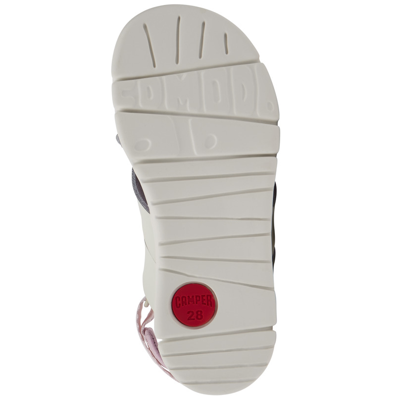 CAMPER Oruga - Sandals For Girls - White, Size 37, Smooth Leather/Cotton Fabric