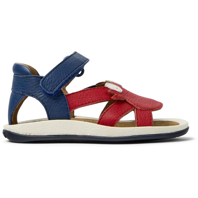 CAMPER Twins - Sandalias para Primeros pasos - Rojo,Azul,Blanco, talla 26, Piel Lisa
