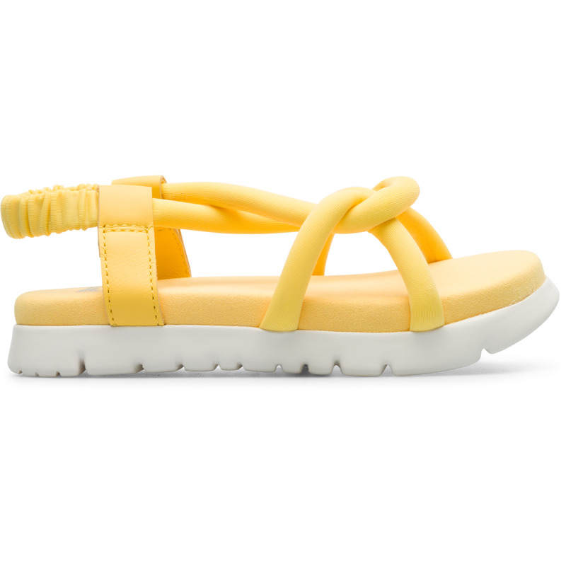 CAMPER Oruga - Sandals For Girls - Yellow, Size 33, Cotton Fabric/Smooth Leather