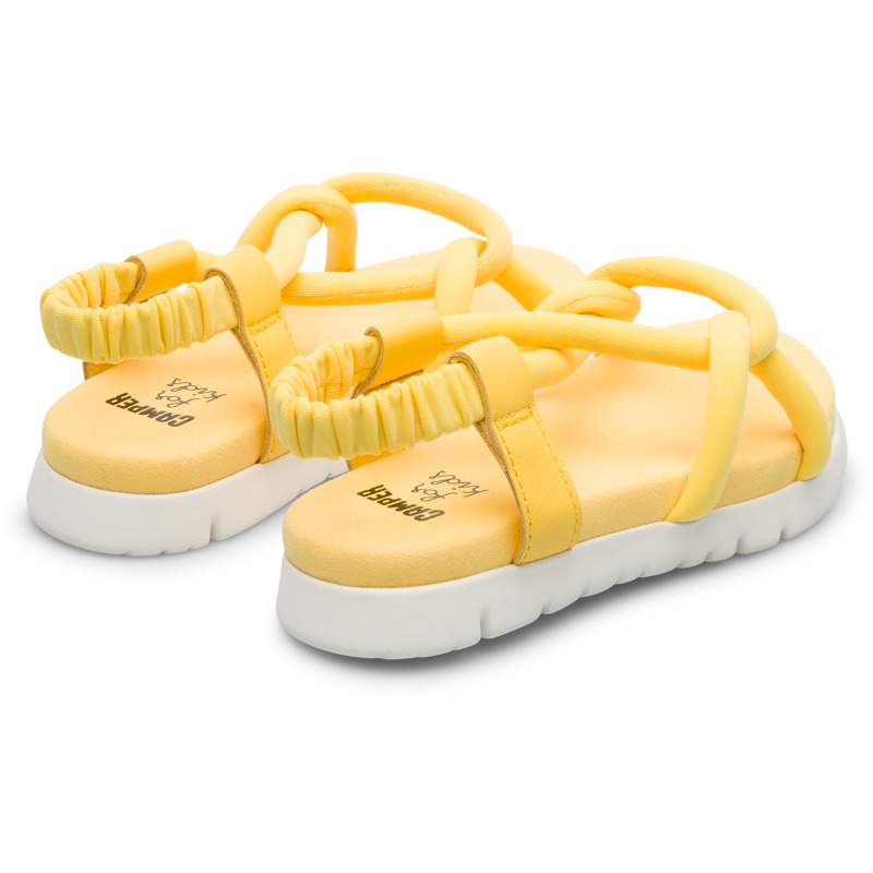 CAMPER Oruga - Sandals For Girls - Yellow, Size 33, Cotton Fabric/Smooth Leather