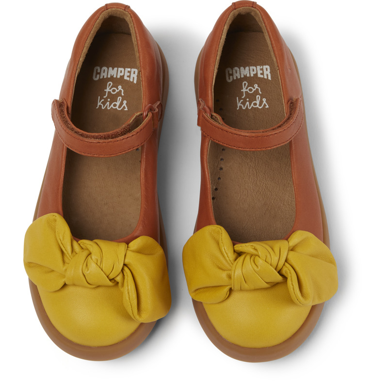 CAMPER Duet - Ballerinas For Girls - Brown,Yellow, Size 35, Smooth Leather
