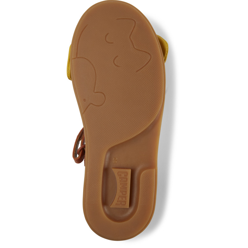 CAMPER Duet - Ballerinas For Girls - Brown,Yellow, Size 28, Smooth Leather