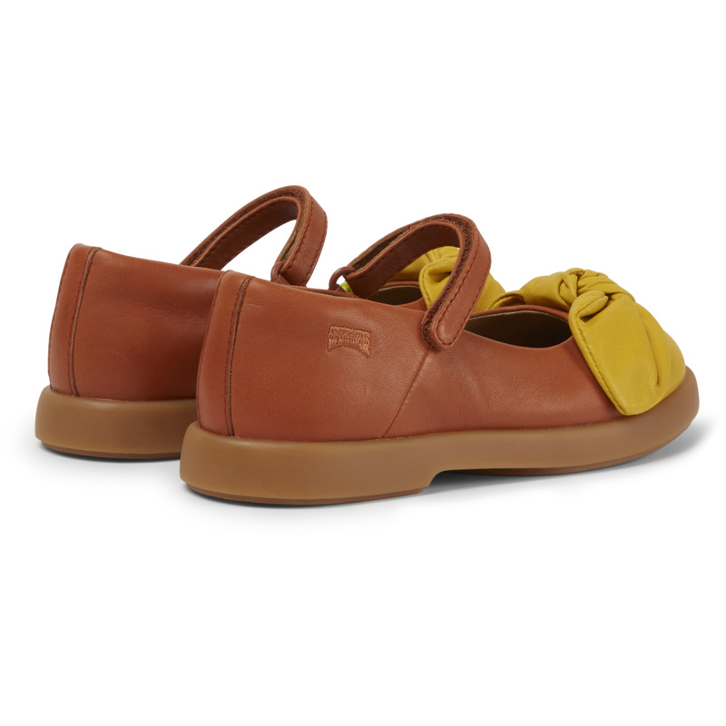 CAMPER Duet - Ballerinas For Girls - Brown,Yellow, Size 33, Smooth Leather
