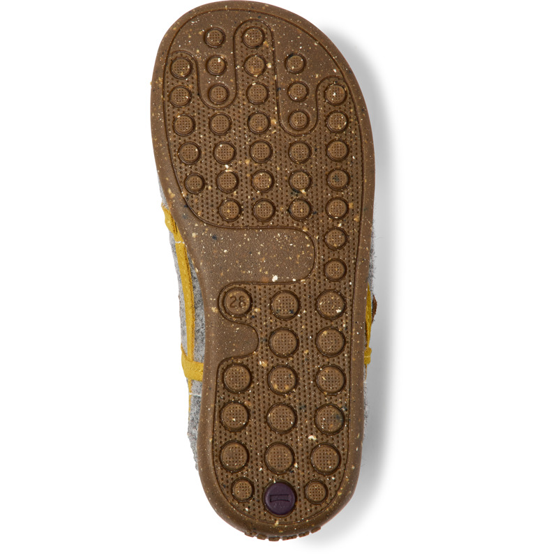 CAMPER Twins - Chaussons Pour Filles - Gris,Jaune,Marron, Taille 26, Tissu En Coton