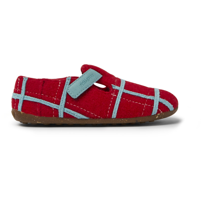 CAMPER Twins - Slippers For Girls - Red,Blue, Size 35, Cotton Fabric/Smooth Leather