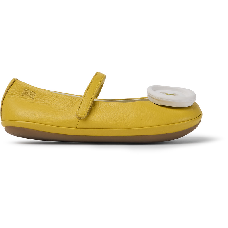 CAMPER Twins - Bailarinas para Niñas - Amarillo, talla 25, Piel Lisa