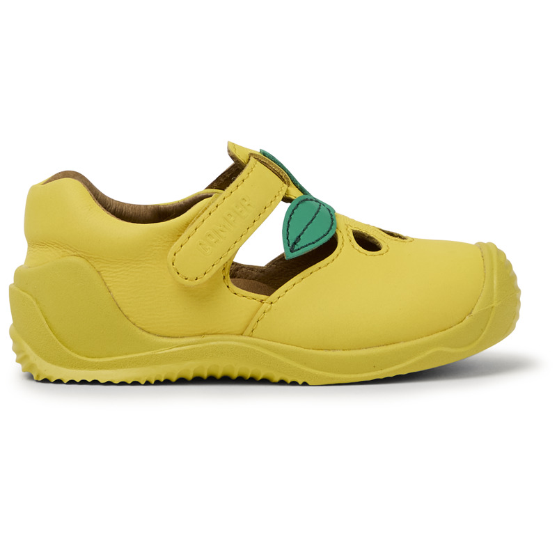 CAMPER Twins - Bailarinas para Primeros pasos - Amarillo, talla 24, Piel Lisa
