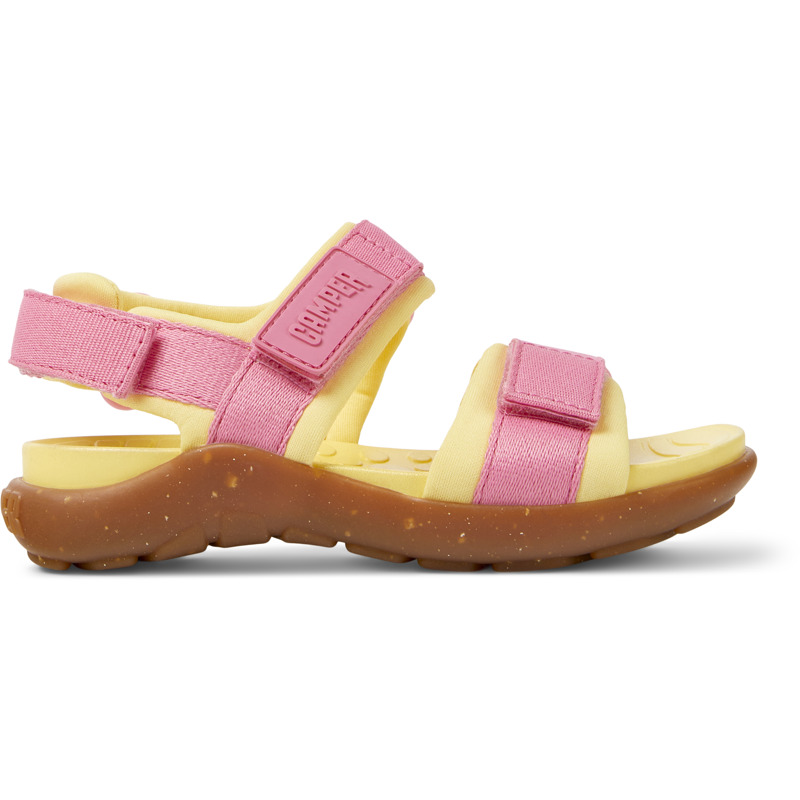 CAMPER Wous - Sandals For Girls - Pink,Yellow, Size 36, Cotton Fabric