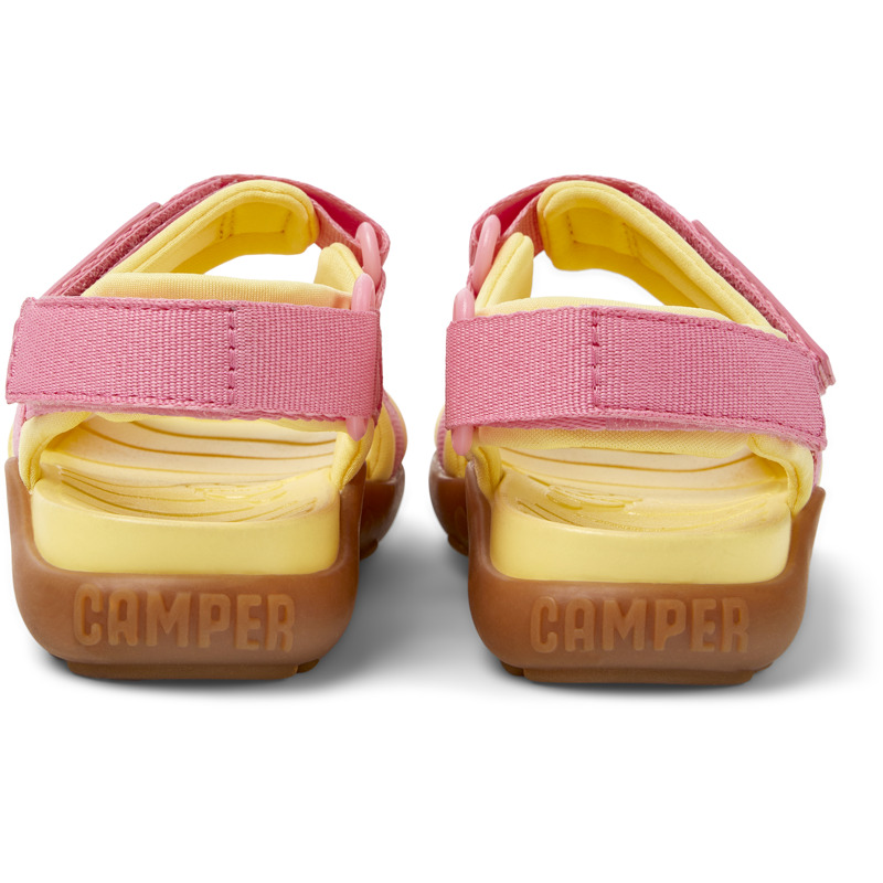 CAMPER Wous - Sandals For Girls - Pink,Yellow, Size 36, Cotton Fabric