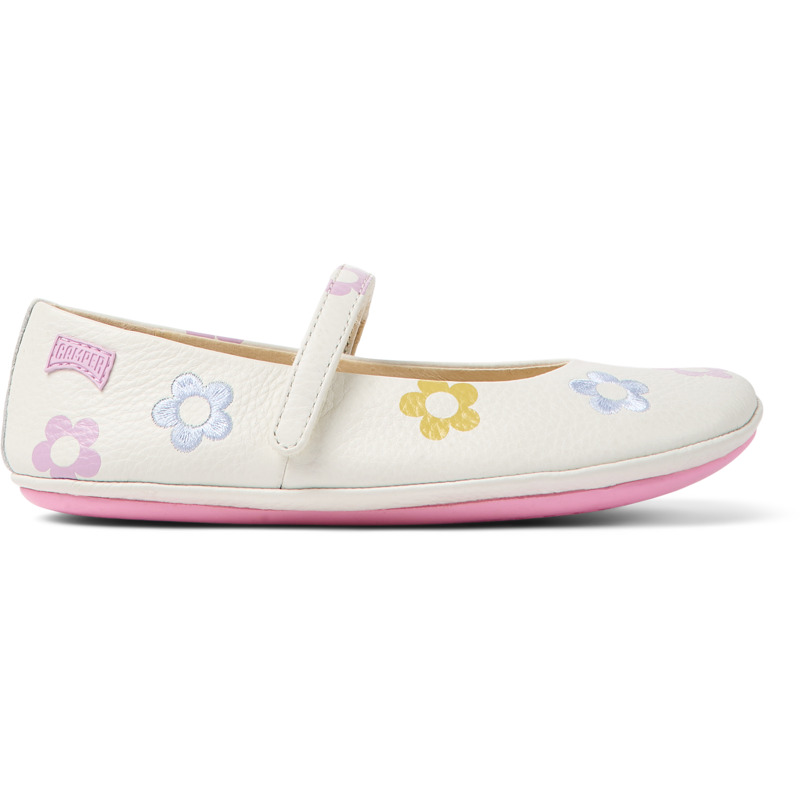 CAMPER Twins - Ballerinas For Girls - White, Size 37, Smooth Leather