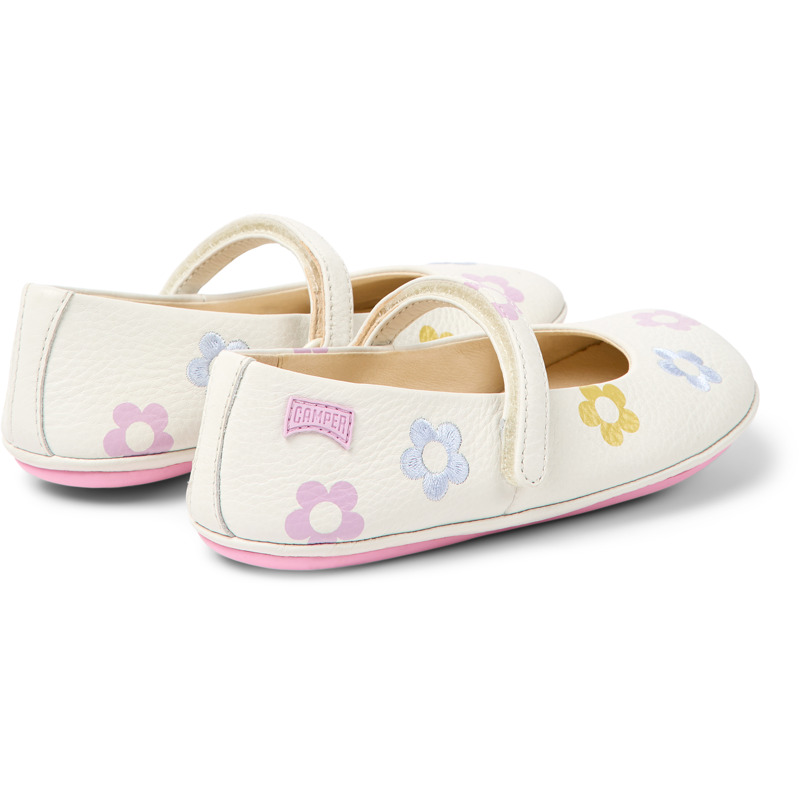 CAMPER Twins - Ballerinas For Girls - White, Size 33, Smooth Leather