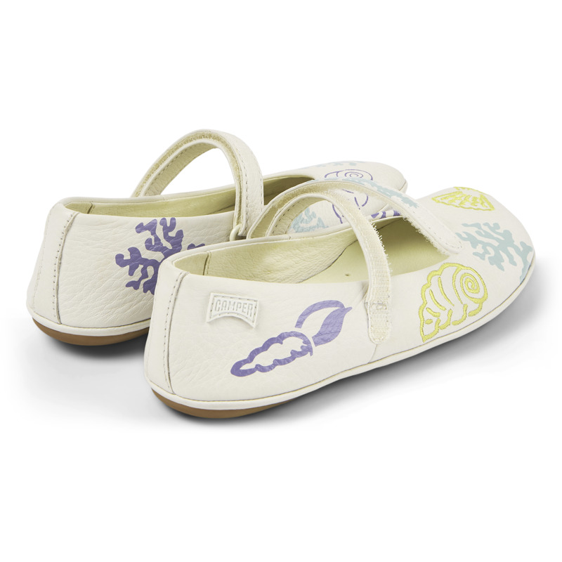 CAMPER Twins - Ballerinas For Girls - White, Size 31, Smooth Leather