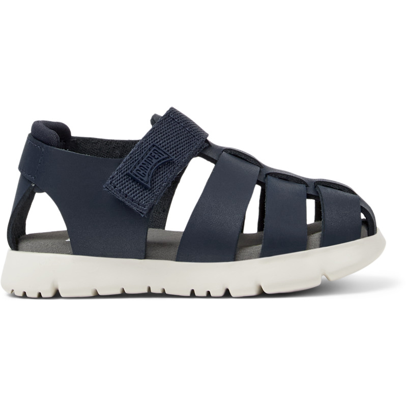 CAMPER Oruga - Sandalias para Niños - Azul, talla 24, Piel Lisa/Textil