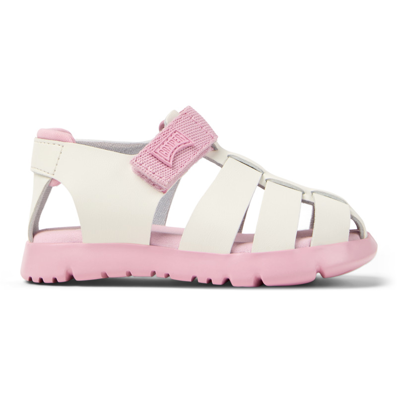 CAMPER Oruga - Sandalias para Niñas - Beige, talla 25, Piel Lisa/Textil