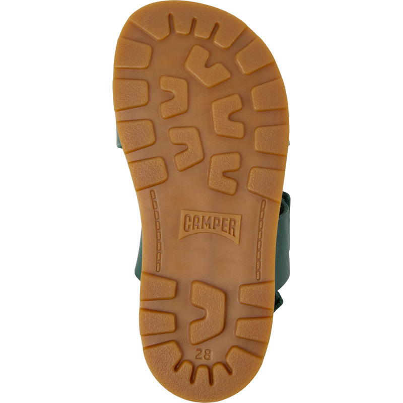 CAMPER Brutus Sandal - Sandals For Girls - Green, Size 34, Smooth Leather