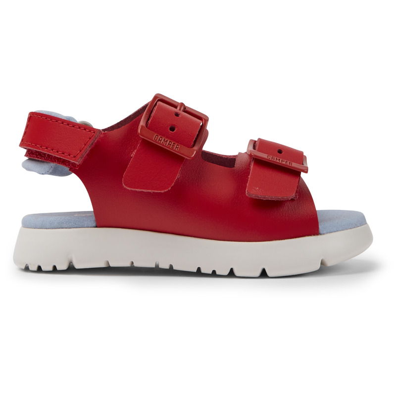 CAMPER Oruga - Sandals For First Walkers - Red, Size 21, Smooth Leather