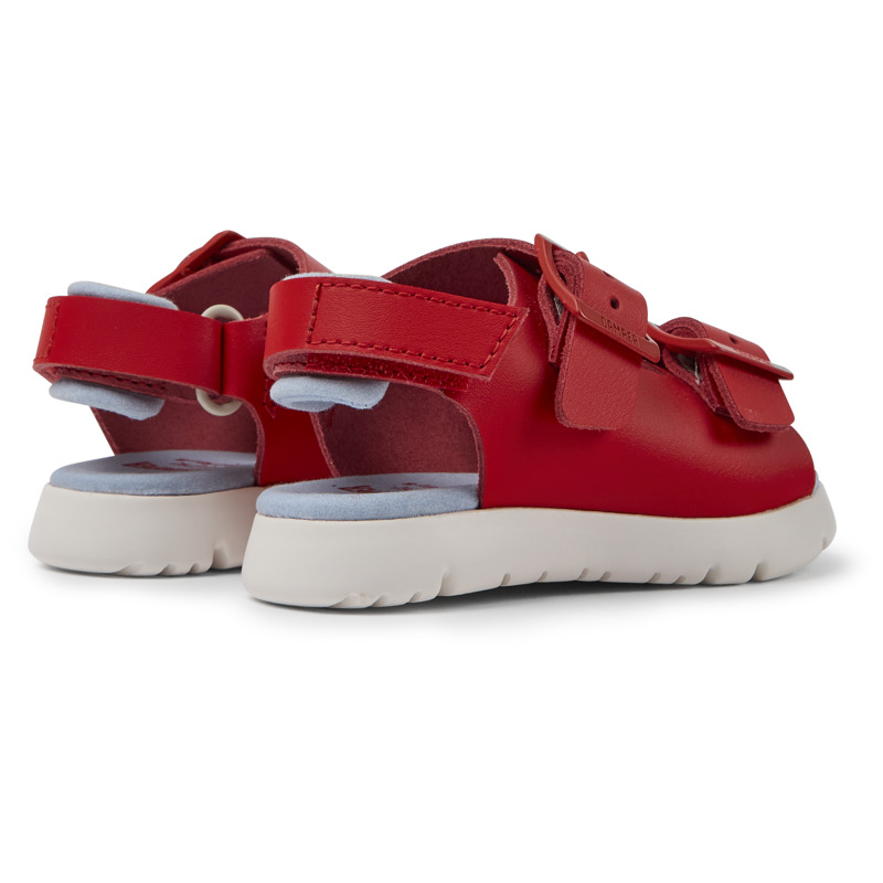 CAMPER Oruga - Sandals For First Walkers - Red, Size 21, Smooth Leather