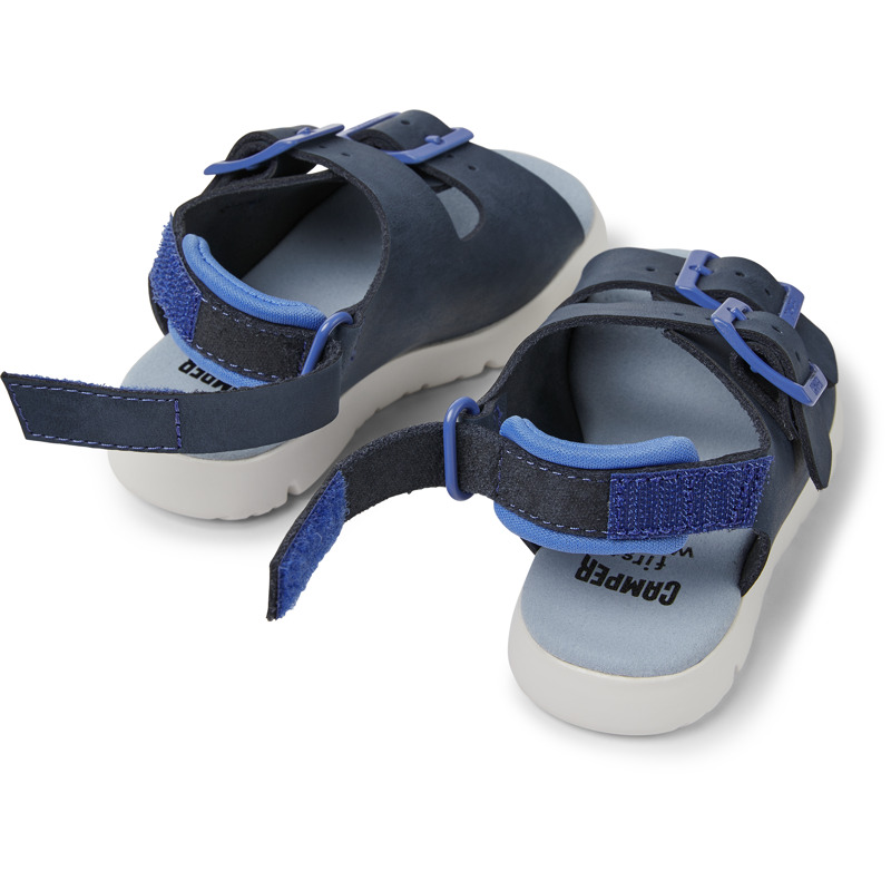 CAMPER Oruga - Sandals For First Walkers - Blue, Size 24, Smooth Leather