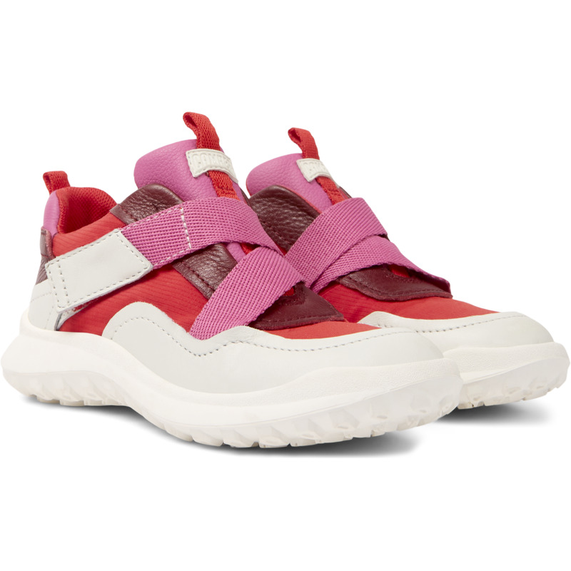 CAMPER CRCLR - Sneakers For Girls - Red,White,Burgundy, Size 27, Cotton Fabric/Smooth Leather