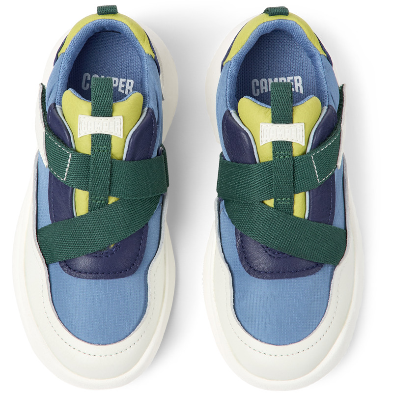 CAMPER CRCLR - Sneakers For Girls - Blue,White,Green, Size 30, Smooth Leather/Cotton Fabric