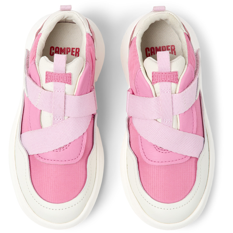 CAMPER CRCLR - Sneakers For Girls - Pink,White, Size 33, Smooth Leather/Cotton Fabric