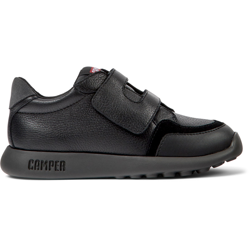 CAMPER Driftie - Sneaker Per Bimbe - Nero, Taglia 33, Pelle Liscia/Tessuto In Cotone