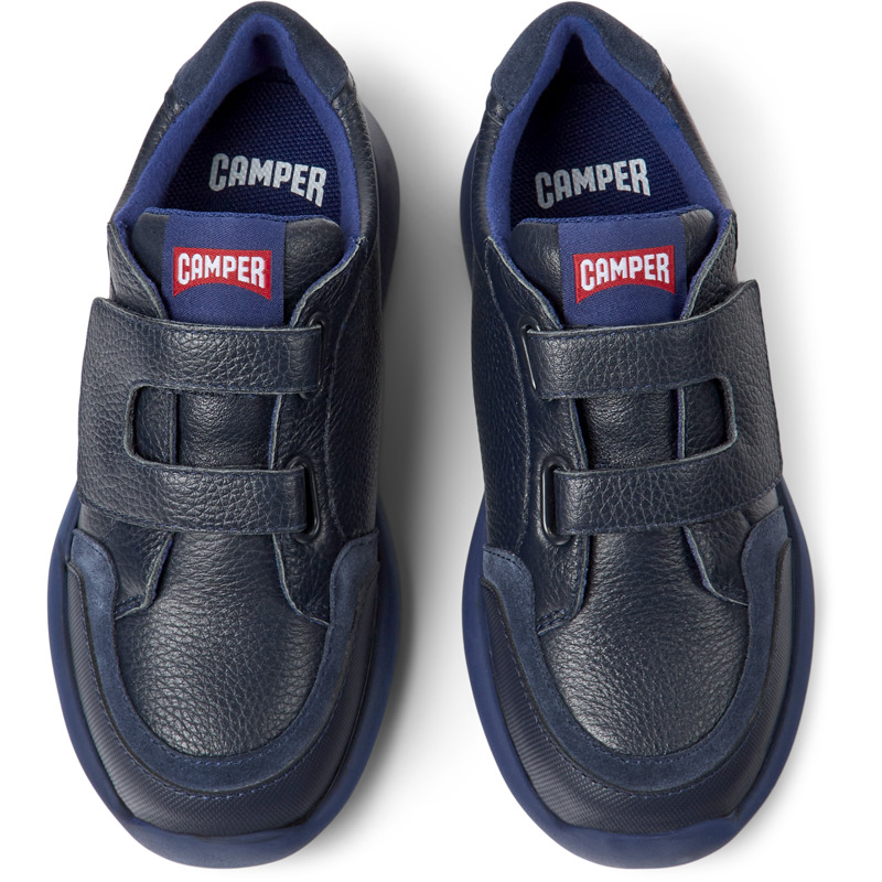 CAMPER Driftie - Sneaker Per Bimbe - Blu, Taglia 34, Pelle Liscia/Tessuto In Cotone