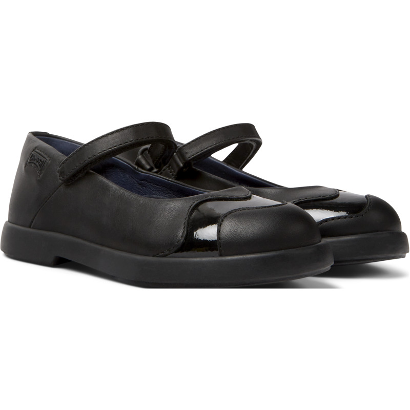 CAMPER Twins - Ballerinas For Girls - Black, Size 34, Smooth Leather