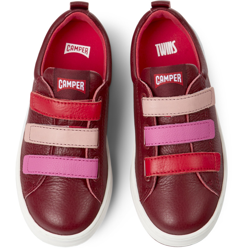 CAMPER Twins - Sneakers For Girls - Burgundy,Red,Pink, Size 34, Smooth Leather