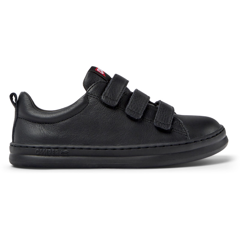 Camper Runner - Sneakers For Unisex - Black, Size 38, Smooth Leather/Cotton Fabric