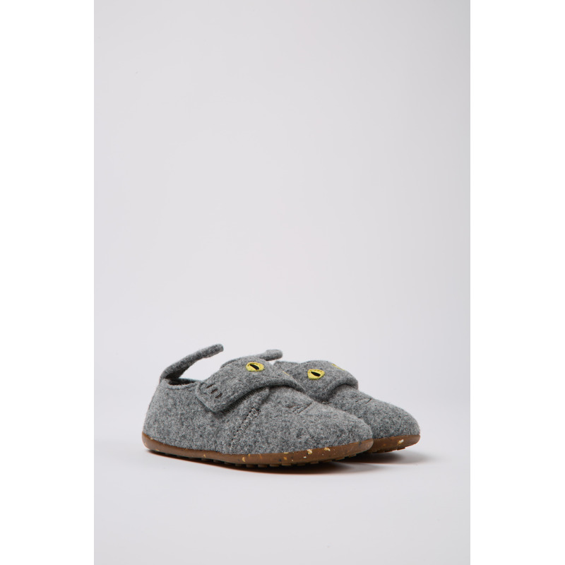 CAMPER Twins - Slippers For Girls - Grey, Size 9.5, Cotton Fabric