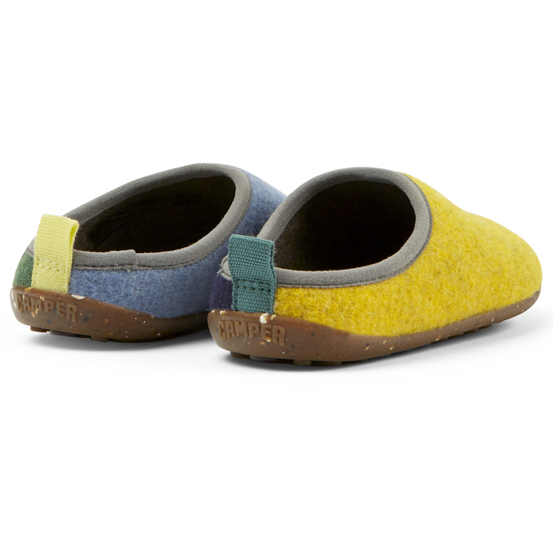 CAMPER Twins - Slippers For Girls - Blue,Yellow,Green, Size 26, Cotton Fabric