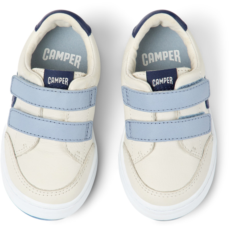 CAMPER Runner - Sneaker Per PRIMI PASSI - Bianco,Blu,Verde, Taglia 26, Pelle Liscia