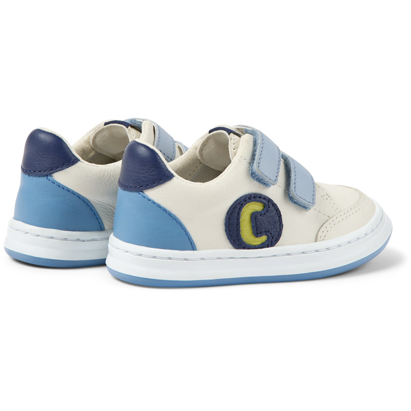 CAMPER Runner - Sneaker Per PRIMI PASSI - Bianco,Blu,Verde, Taglia 25, Pelle Liscia