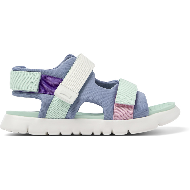 CAMPER Twins - Sandals for Girls - Blue,Pink,Purple, size 11, Cotton fabric