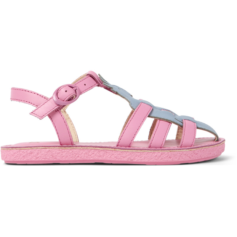 CAMPER Twins - Sandals for Girls - Pink,Blue,Green, size 2.5, Smooth leather