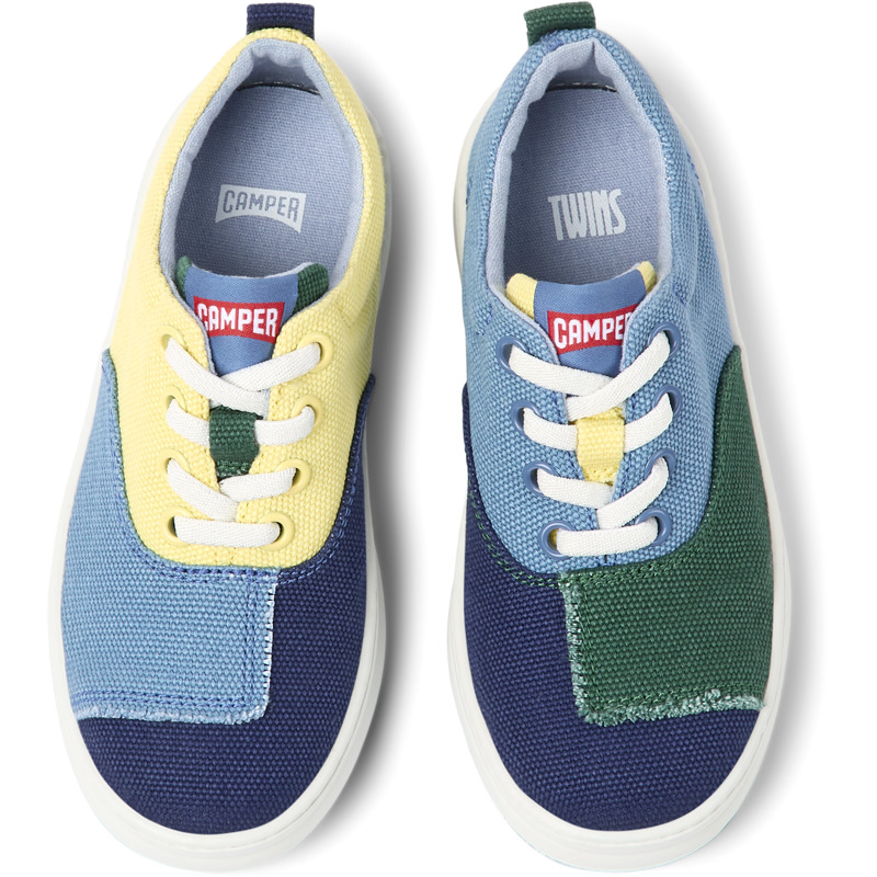 CAMPER Twins - Sneakers For Girls - Blue,Yellow,Green, Size 30, Cotton Fabric