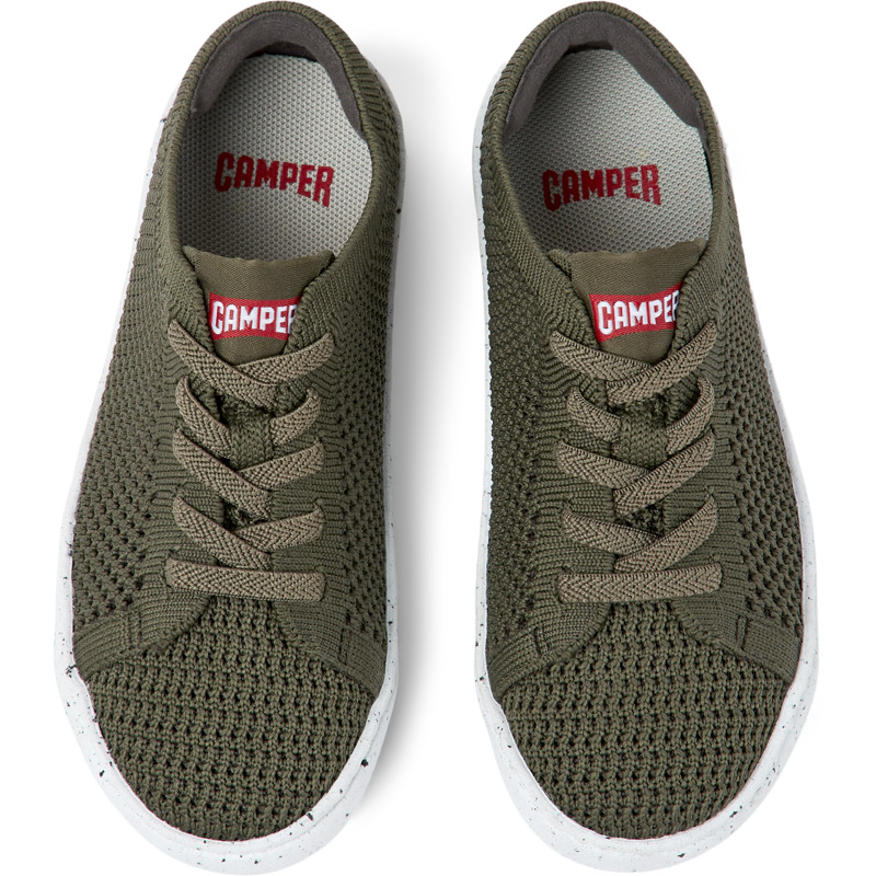 CAMPER Peu Touring - Smart Casual Shoes For Girls - Green, Size 29, Cotton Fabric