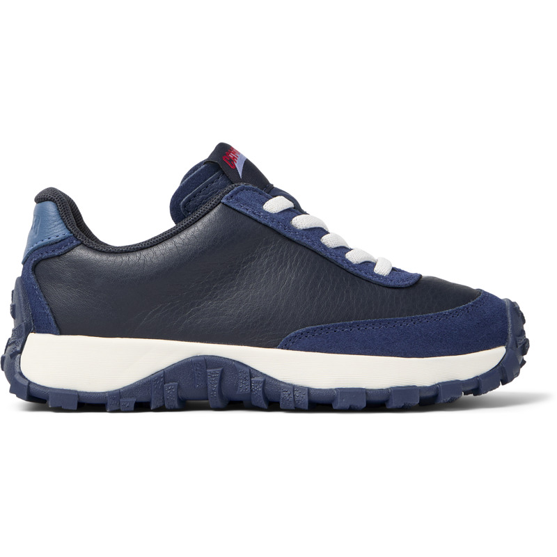 CAMPER Drift Trail - Zapatos casual de vestir para Niños - Azul, talla 29, Piel Lisa/Piel Vuelta