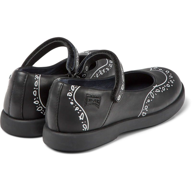 CAMPER Twins - Ballerinas For Girls - Black, Size 34, Smooth Leather