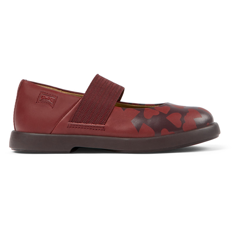 CAMPER Twins - Ballerinas For Girls - Burgundy, Size 35, Smooth Leather